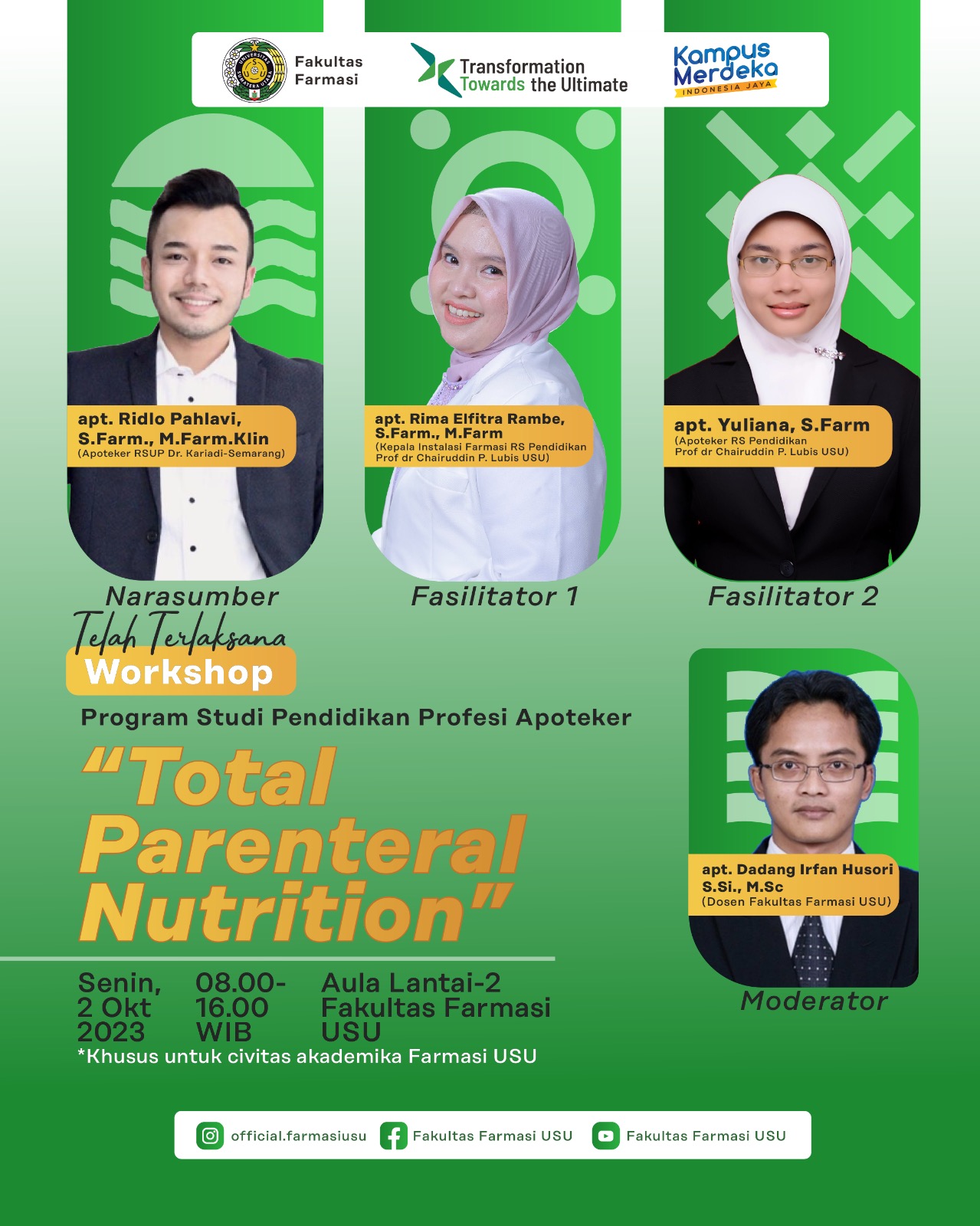 WORKSHOP TOTAL PARENTERAL NUTRITION